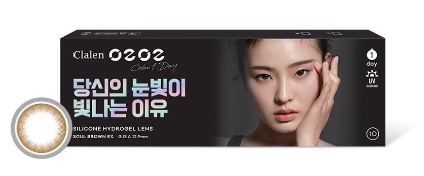 クラレン O2O2 ソウルブラウン EX (10枚入) — Clalen O2O2 Color 1Day Limited Soul Brown EX (10pcs) - Idol Karakon