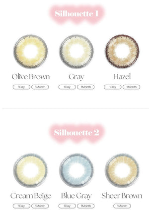 シルエット ブルーグレー(10p) — Silhouette Blue Gray (10p) - Idol Karakon