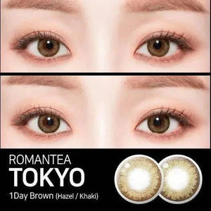 LensTown Romantea Tokyo Brown Party1 (Hazel 10p+Khaki 10p) - Idol Karakon