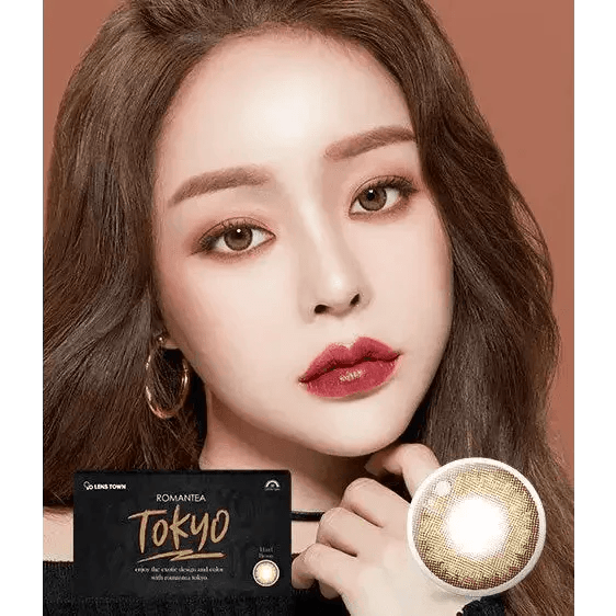 LensTown Romantea Tokyo Hazel Brown Toric - Idol Karakon