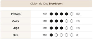 クラレン アイリス ブルームーン (40枚入) — Clalen Iris 1Day Blue Moon (40pcs) - Idol Karakon