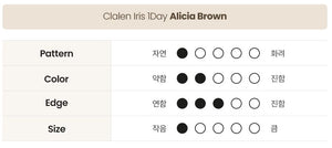 クラレン アイリス アリシアブラウン (30枚入) — Clalen Iris 1Day Alicia Brown (30pcs) - Idol Karakon