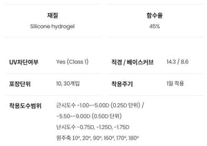 クラレン O2O2 クリア 乱視用 (10枚入) — Clalen O2O2 1Day Toric Clear (10pcs) - Idol Karakon