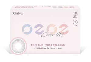 クラレン O2O2 ミスティグレー EX (2枚入) — Clalen O2O2 Color M Misty Gray EX (2pcs) - Idol Karakon