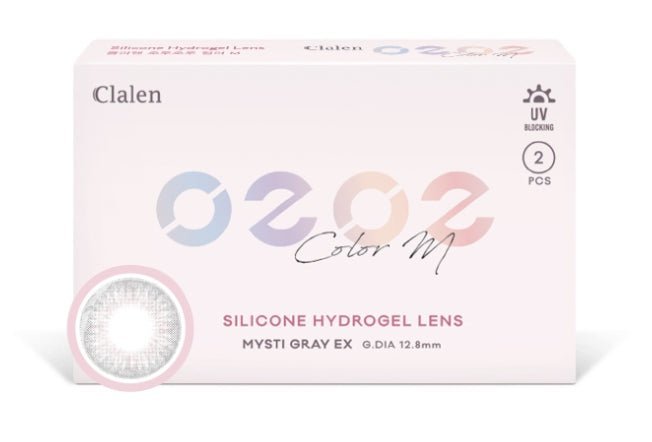 クラレン O2O2 ミスティグレー EX (2枚入) — Clalen O2O2 Color M Misty Gray EX (2pcs) - Idol Karakon