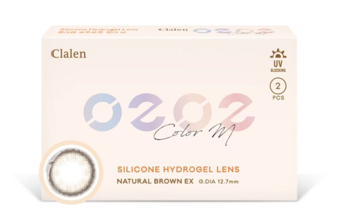 クラレン O2O2 ナチュラルブラウン EX (2枚入) — Clalen O2O2 Color M Natural Brown EX (2pcs) - Idol Karakon