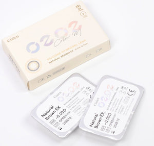 クラレン O2O2 ナチュラルブラウン EX (2枚入) — Clalen O2O2 Color M Natural Brown EX (2pcs) - Idol Karakon