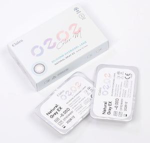 クラレン O2O2 ナチュラルグレー EX (2枚入) — Clalen O2O2 Color M Natural Gray EX (2pcs) - Idol Karakon
