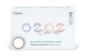 クラレン O2O2 ナチュラルグレー EX (2枚入) — Clalen O2O2 Color M Natural Gray EX (2pcs) - Idol Karakon