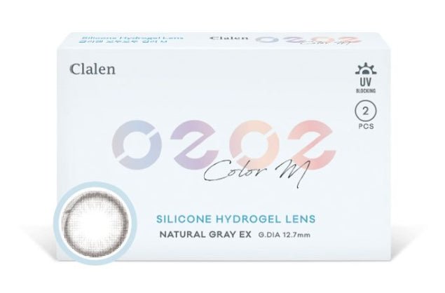 クラレン O2O2 ナチュラルグレー EX (2枚入) — Clalen O2O2 Color M Natural Gray EX (2pcs) - Idol Karakon