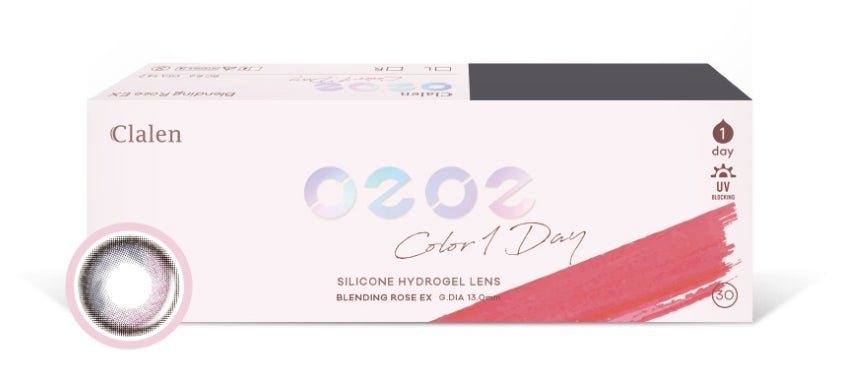 クラレン O2O2 カラーブレンディング ローズ EX (30枚入) — Clalen O2O2 Color 1Day Blending Rose EX (30pcs) - Idol Karakon
