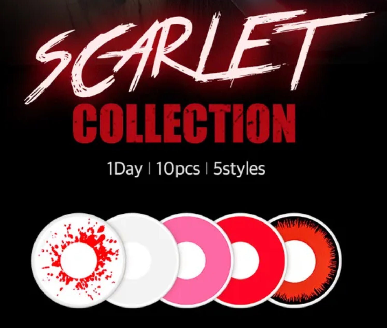 スカーレットコレクション ワンデー（レッド・ホワイト） Scarlet Collection 1Day (Red, White) - Idol Karakon