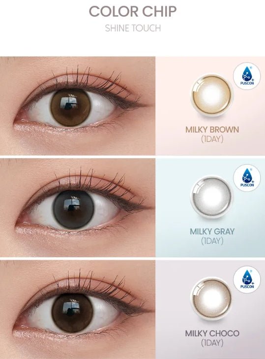 シャインタッチ ミルキー ワンデー ブラウン[1箱20枚] Shine Touch Milky 1Day Brown (20p) - Idol Karakon